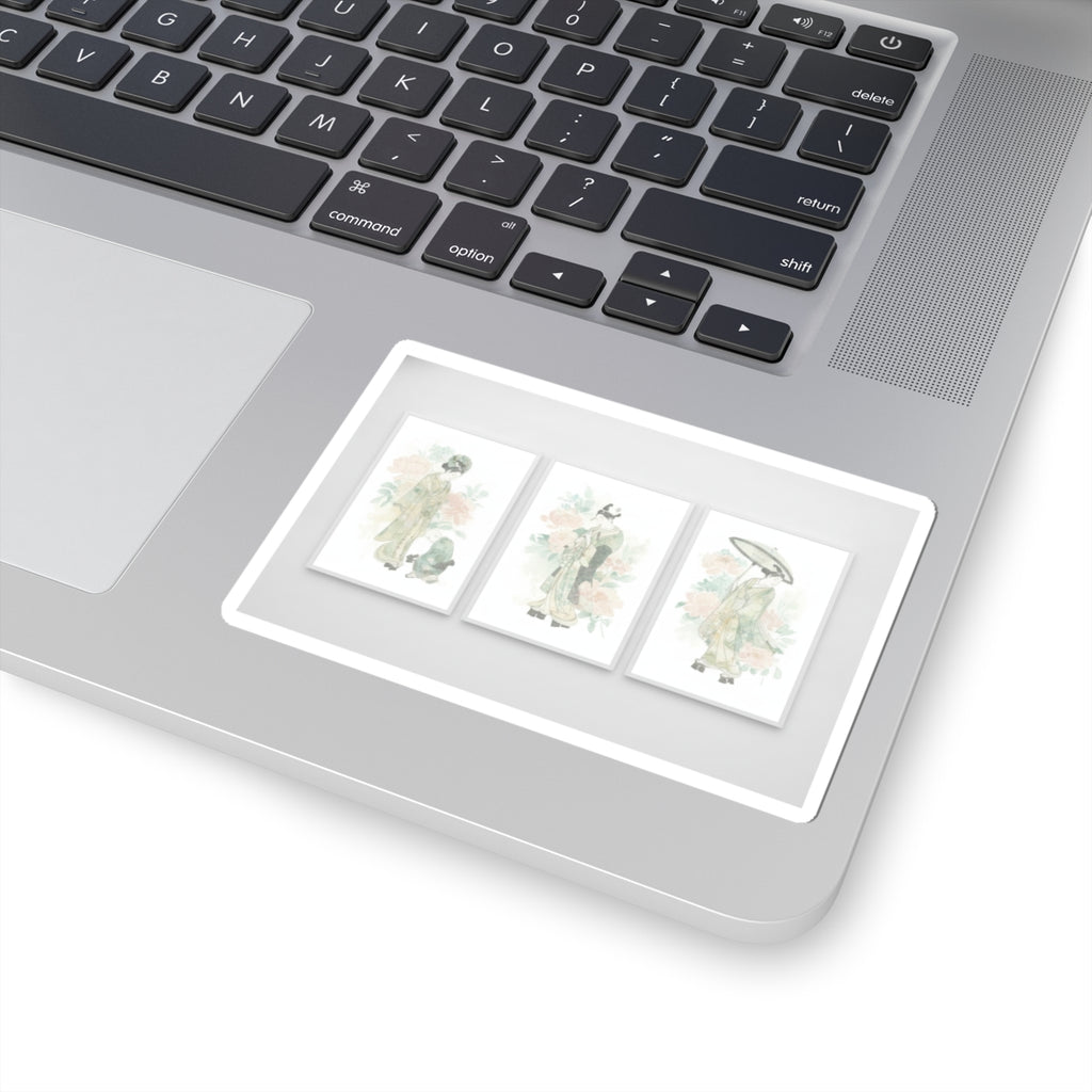 Watercolor — Tripytych Of Young Men — Kiss-Cut Sticker