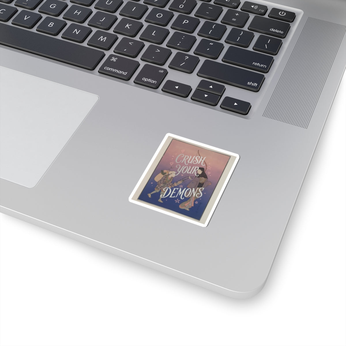 Affirmation — Demon-Crushing Bow — Kiss-Cut Sticker