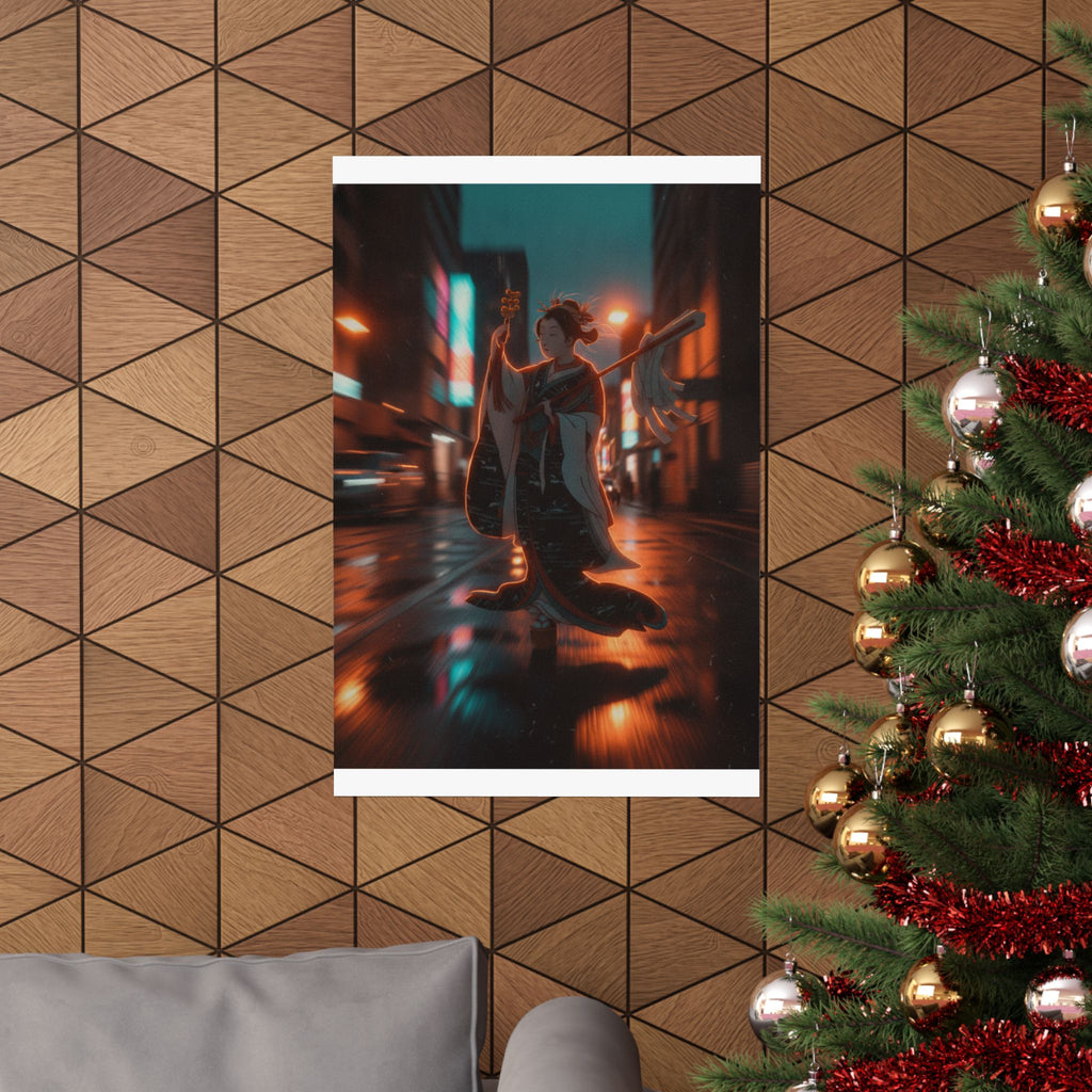 Fast Furious — Girl On Balcony Above Stone Stairway — Matte Poster