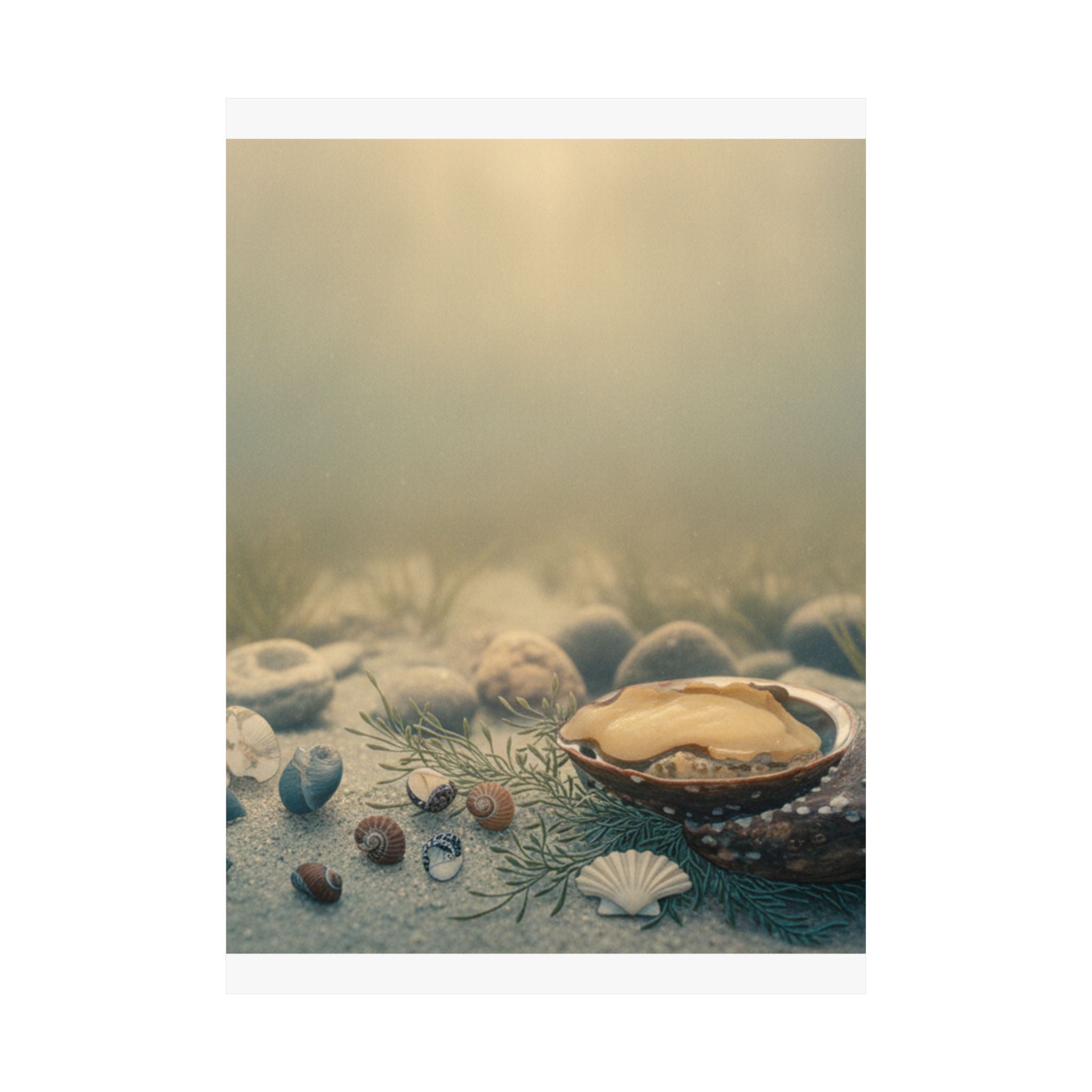 Scenic Nature — Shells Under Water — Matte Poster