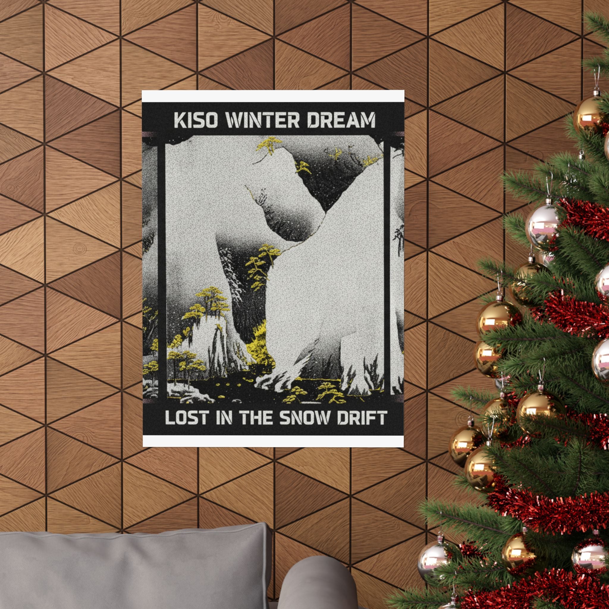 Streetwear Collage — Kiso Gorge In The Snow — Matte Poster