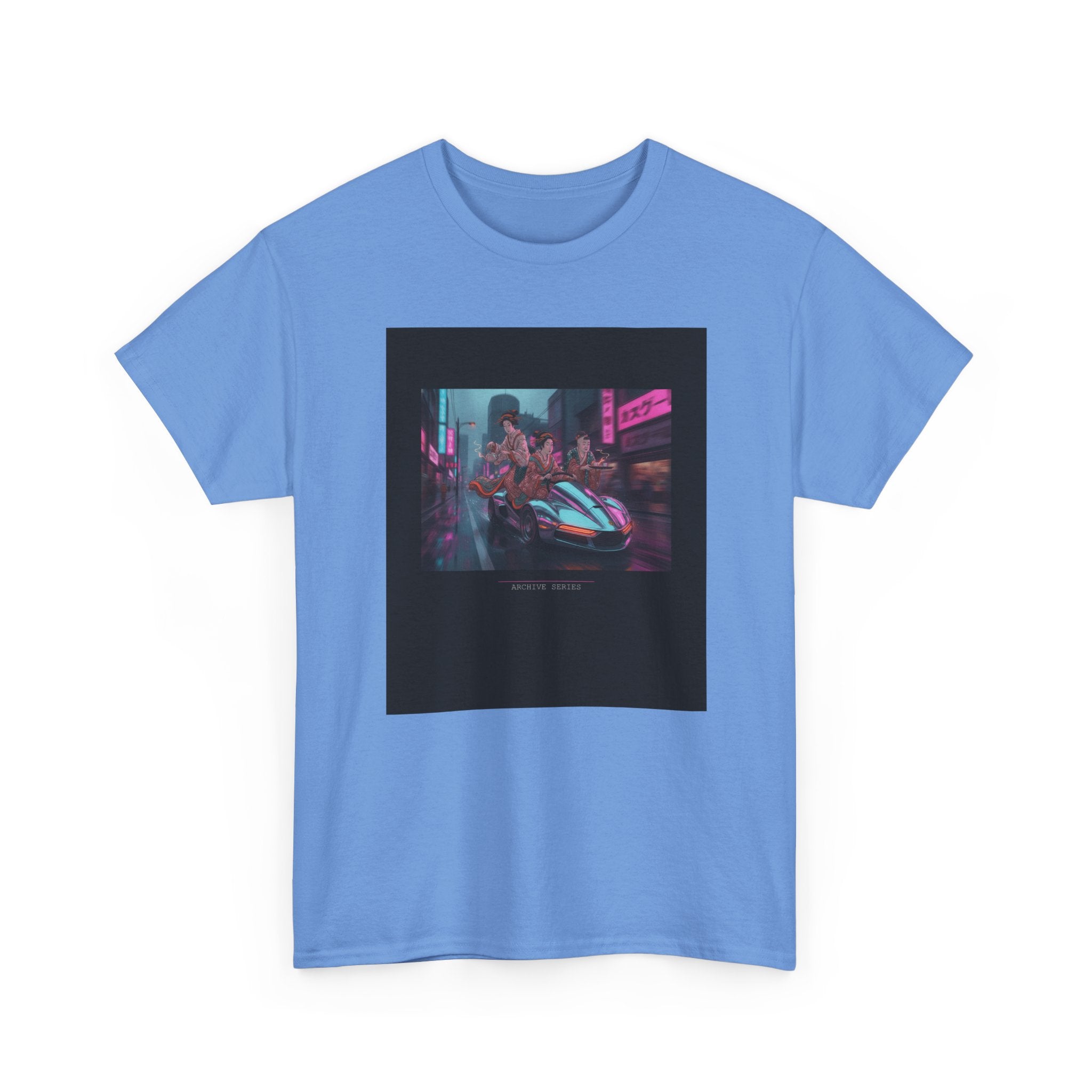 Neon Cyberpunk Supercar Night Street Graphic Tee