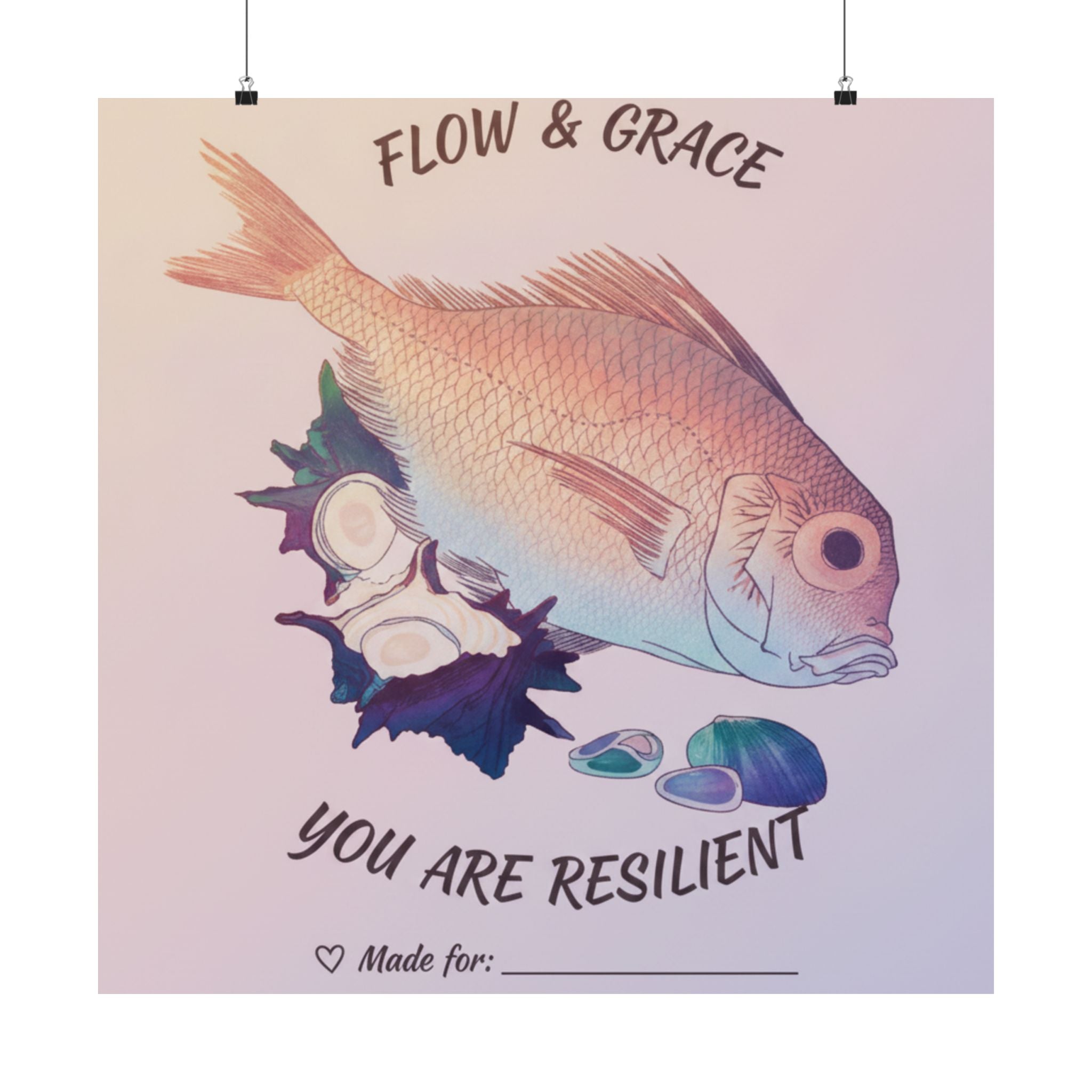 Affirmation — Tai Fish And Top-Shells — Matte Poster
