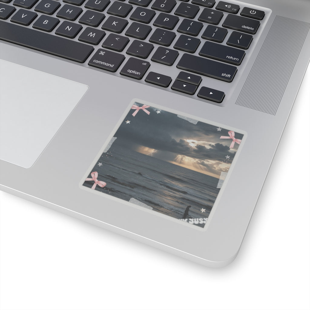 Dramatic Storm — Person — Kiss-Cut Sticker