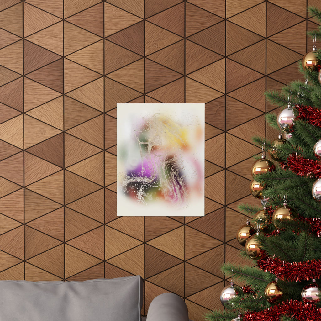 Dreamy Blurred Colour Cloud Abstract Art Poster