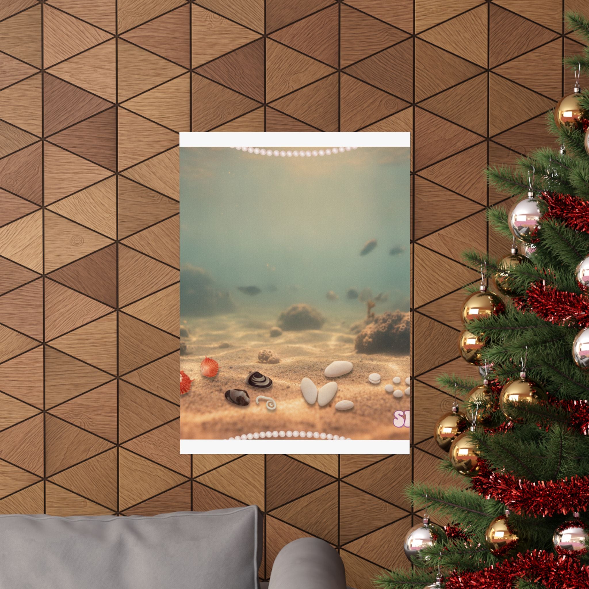 Scenic Nature — Shells Under Water — Matte Poster