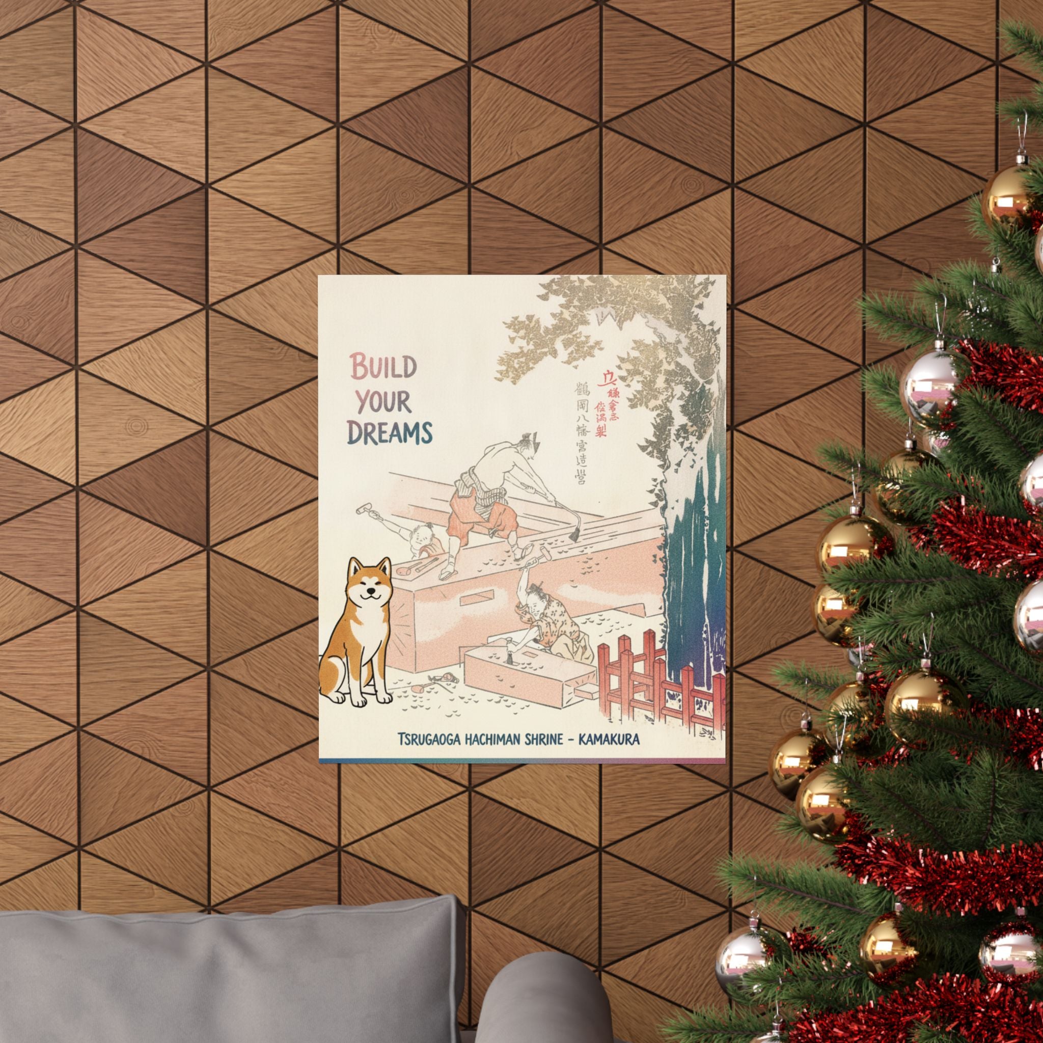 Affirmation — History Of Kamakura: Building Tsurugaoka Hachiman Shrine — Matte Poster