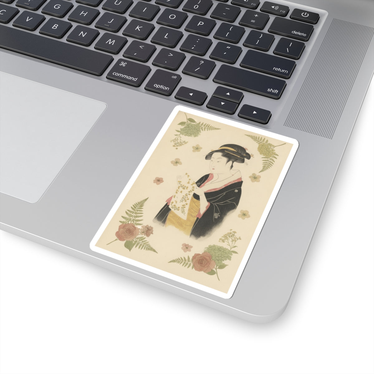 Botanical — The Lady Tomimoto Toyohina Reading A Letter — Kiss-Cut Sticker