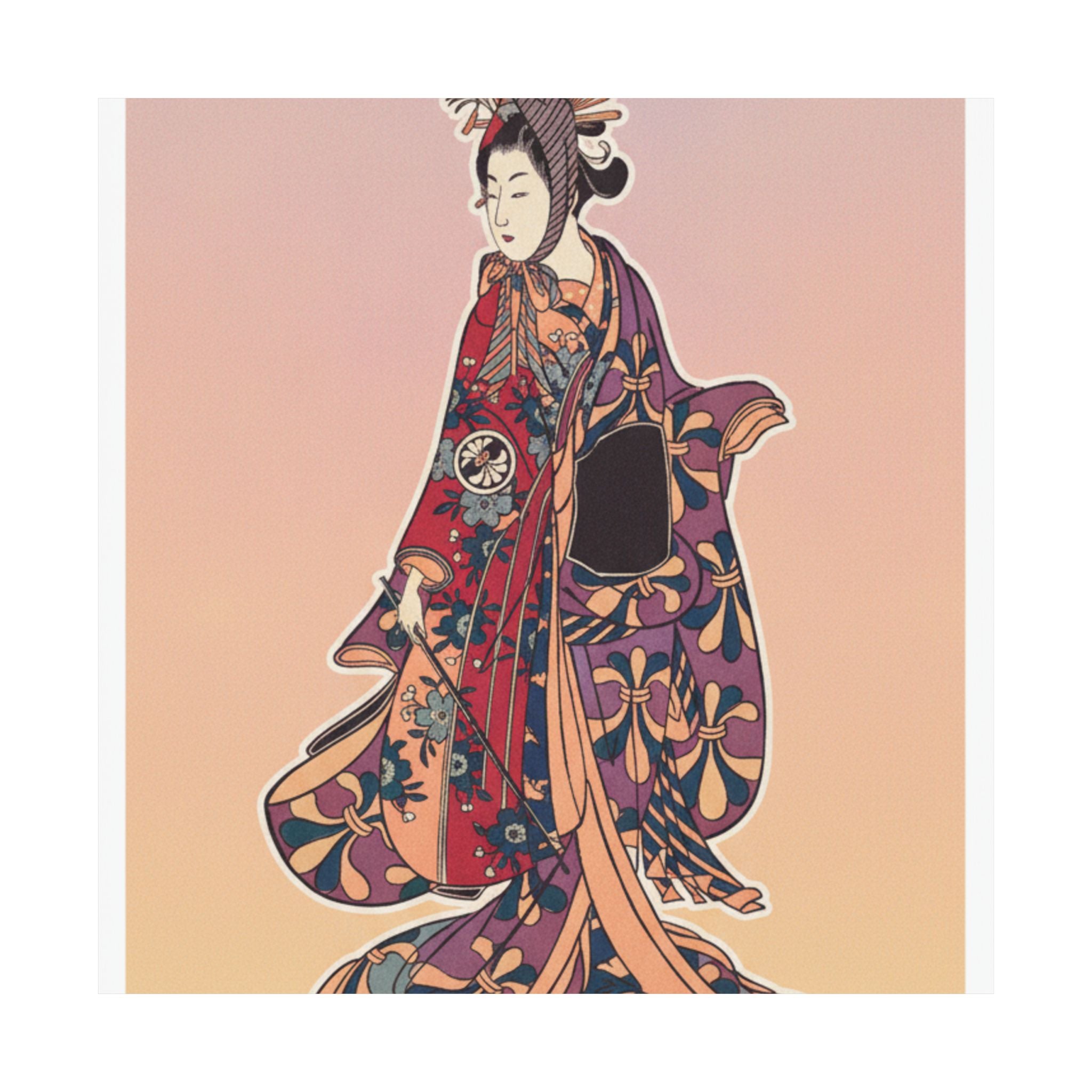 Affirmation — Segawa Kikunojō Ii As A Woman Standing — Matte Poster