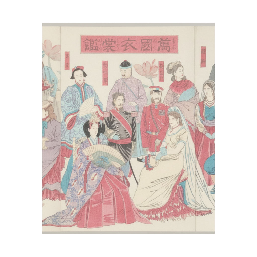 Watercolor — Mirror Of National Costumes Of All Nations  (Bankoku Ishō Kagami) — Matte Poster