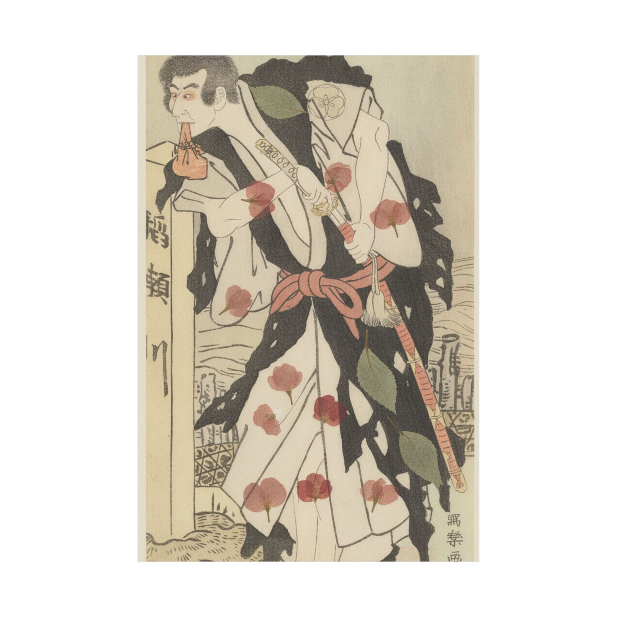 Botanical — Morita Kanya Viii As Kawachi Kanja, Disguised As Genkaibo — Matte Poster