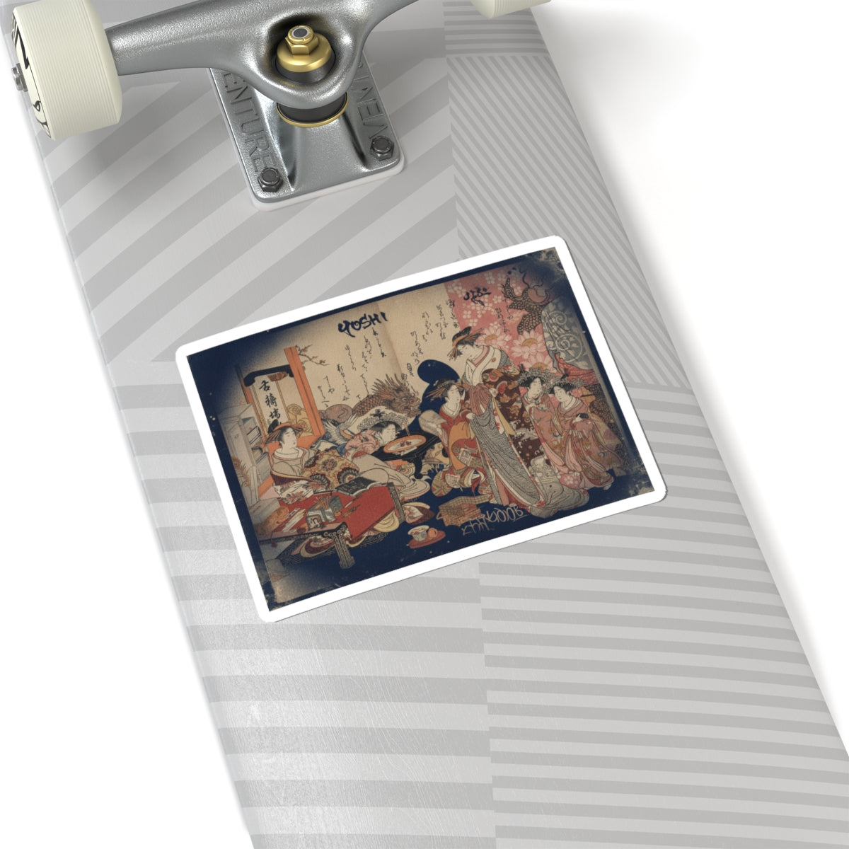 Japanese Street — A New Record Comparing The Handwriting Of The Courtesans Of The Yoshiwara (Yoshi — Kiss-Cut Sticker