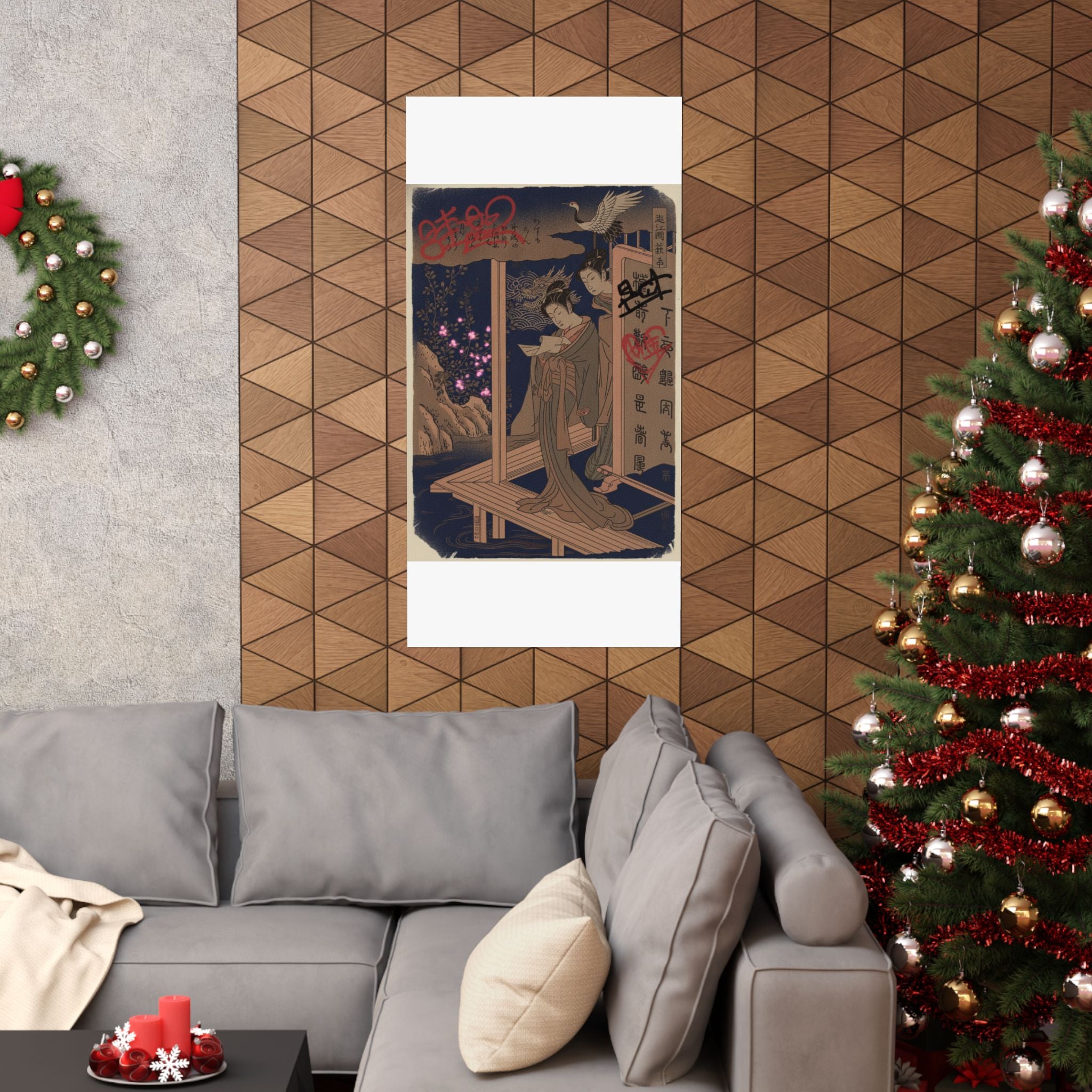 Japanese Street — Bush Clover In Province Of Omi — Matte Poster