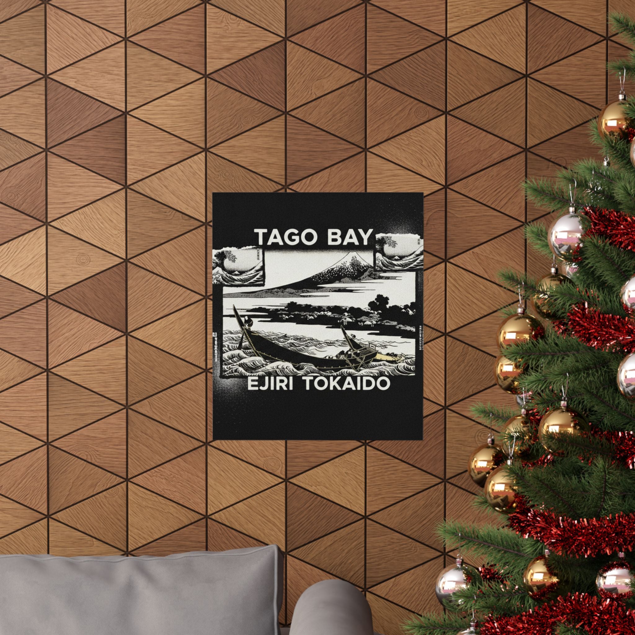Streetwear Collage — Tago Bay Near Ejiri On The Tōkaidō (Tōkaidō Ejiri Tago No Ura Ryaku Zu), From Th — Matte Poster
