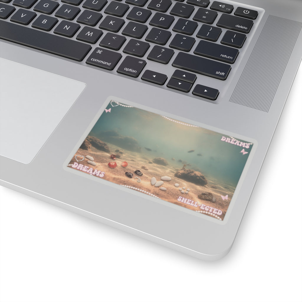 Scenic Nature — Shells Under Water — Kiss-Cut Sticker