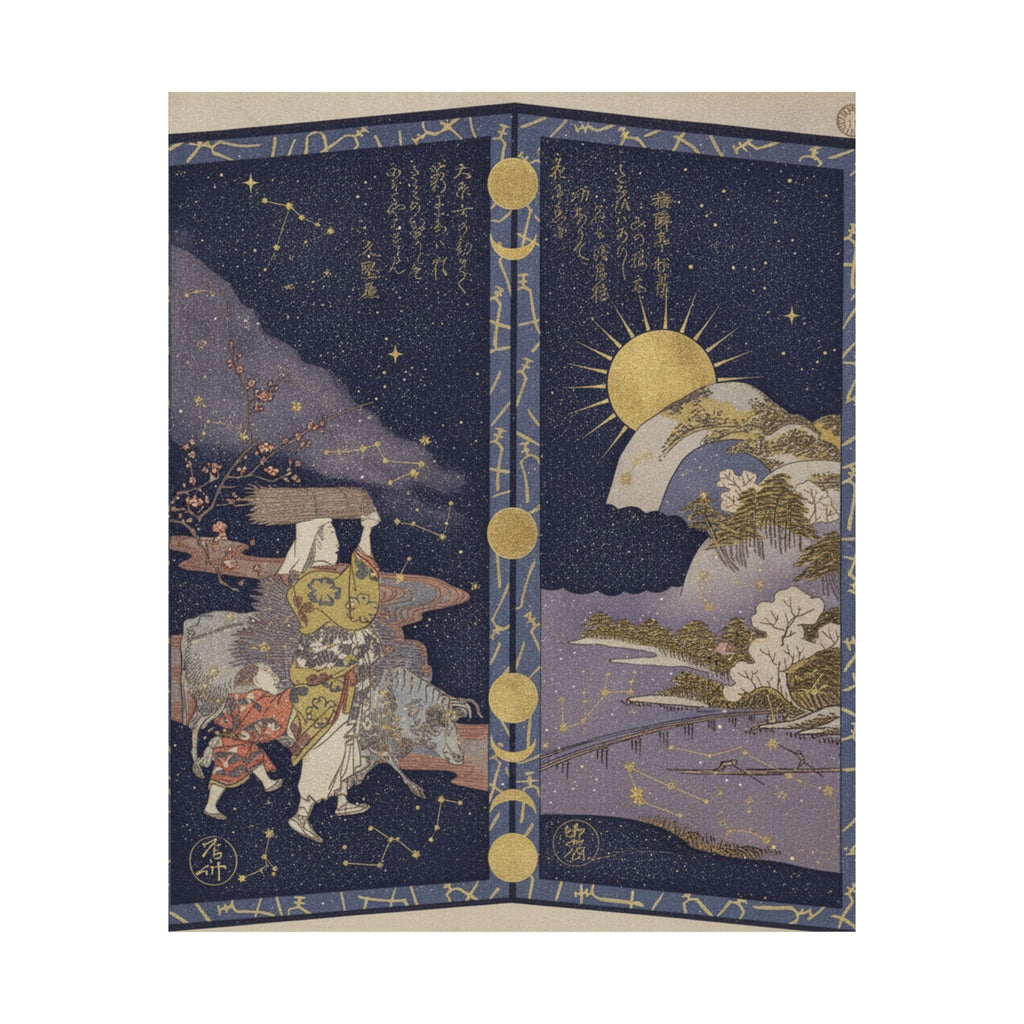 Celestial — Surimono In Shape Of Small Twofold Screen — Matte Poster