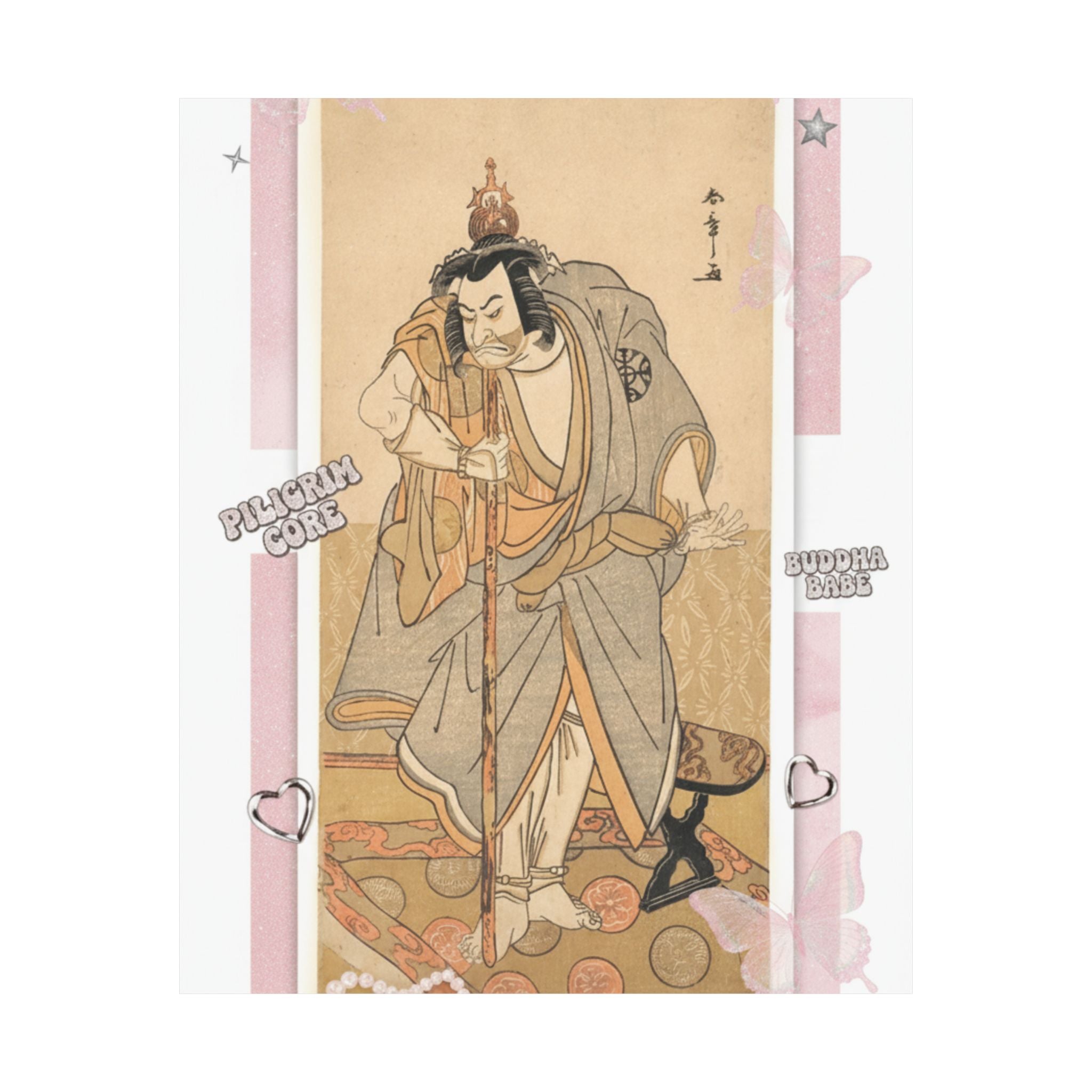 Ecommerce Main — The Actor Nakamura Nakazo As A Rokuju-Rokubu (Pilgrim To Buddhist Temple) — Matte Poster