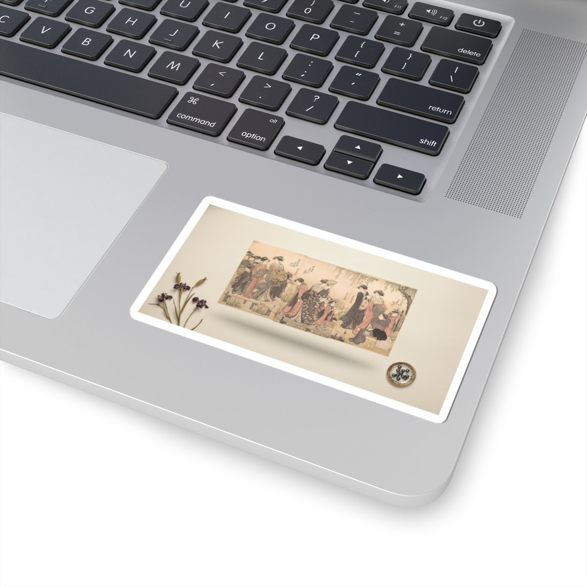 Product Marketing — Courtesans In An Iris Garden — Kiss-Cut Sticker