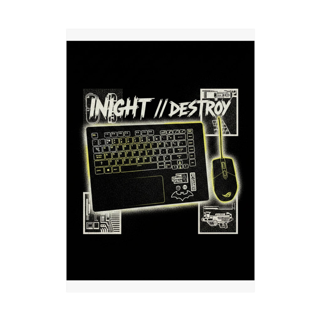 Streetwear Collage — Keyboard — Matte Poster