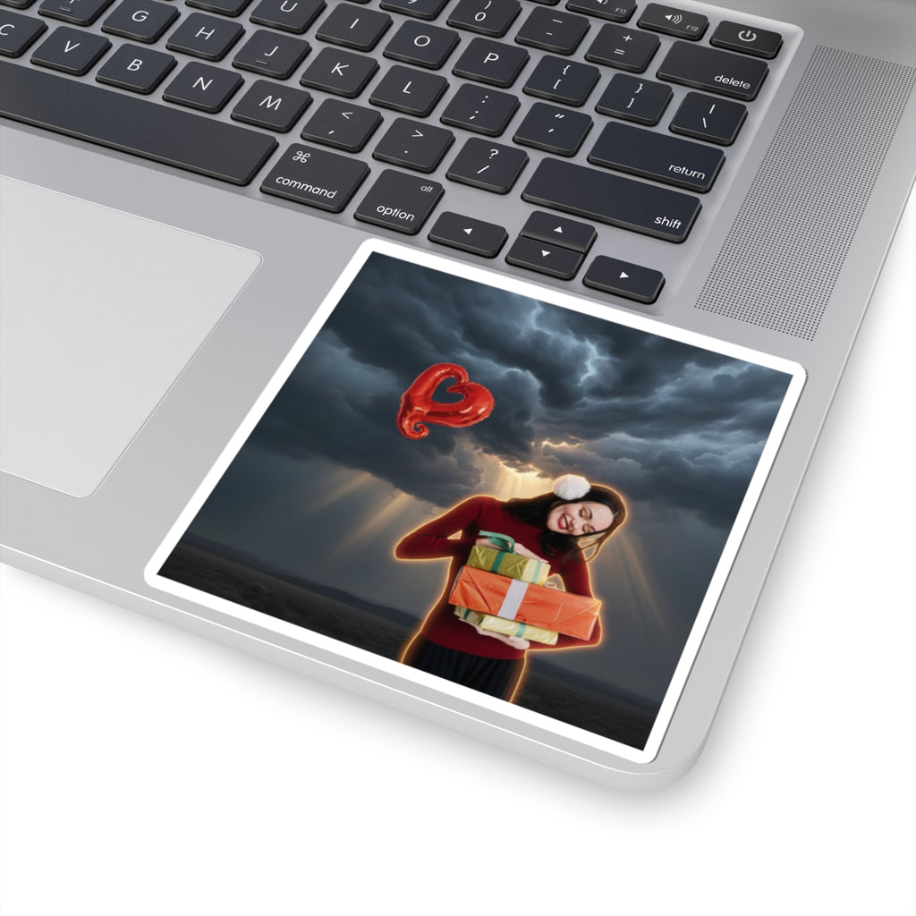 Dramatic Storm — Person — Kiss-Cut Sticker