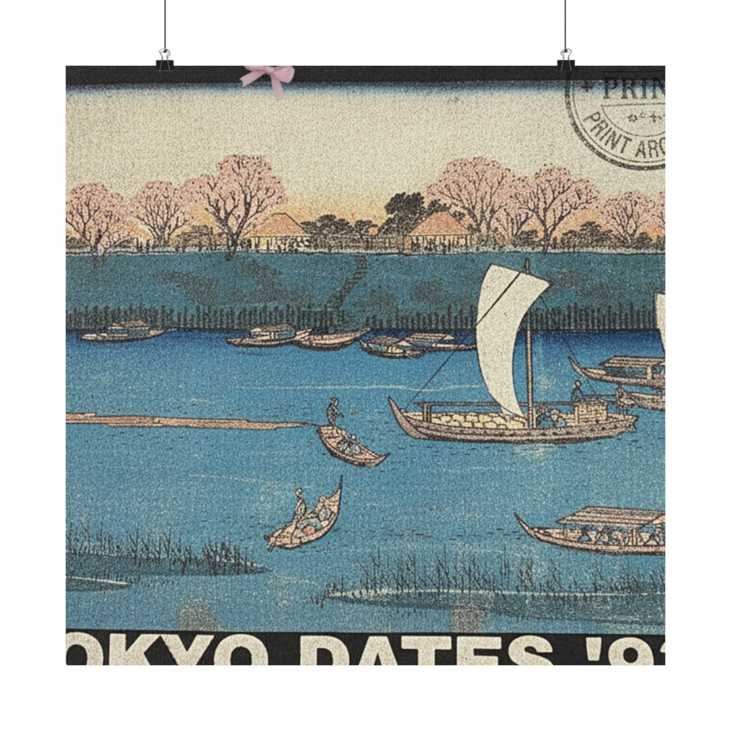 Vintage Bootleg — Sumidagawa Mimeguri Hana Zakari No Kei — Matte Poster