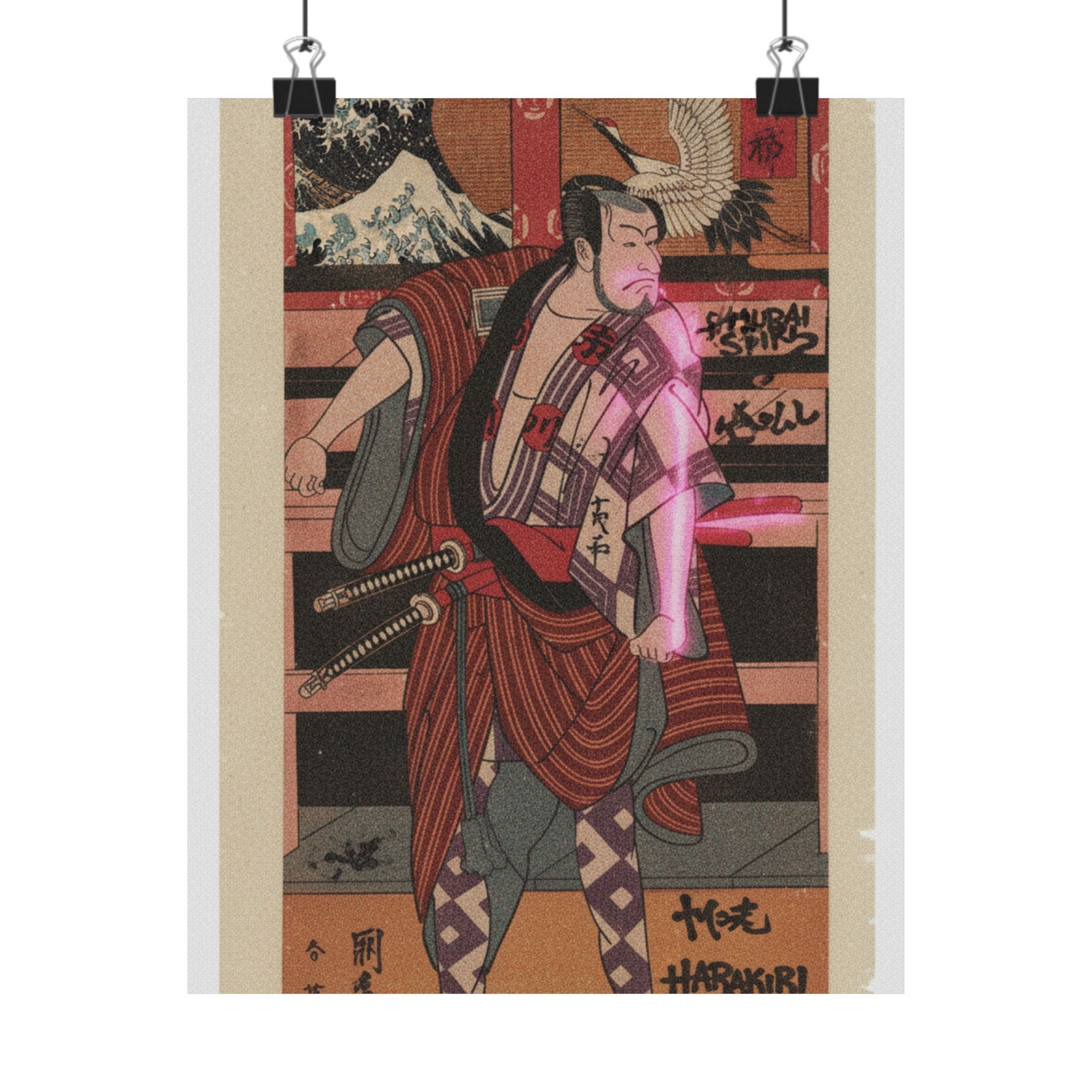Japanese Street — The Actor Ichikawa Danjuro V As A Samurai — Matte Poster