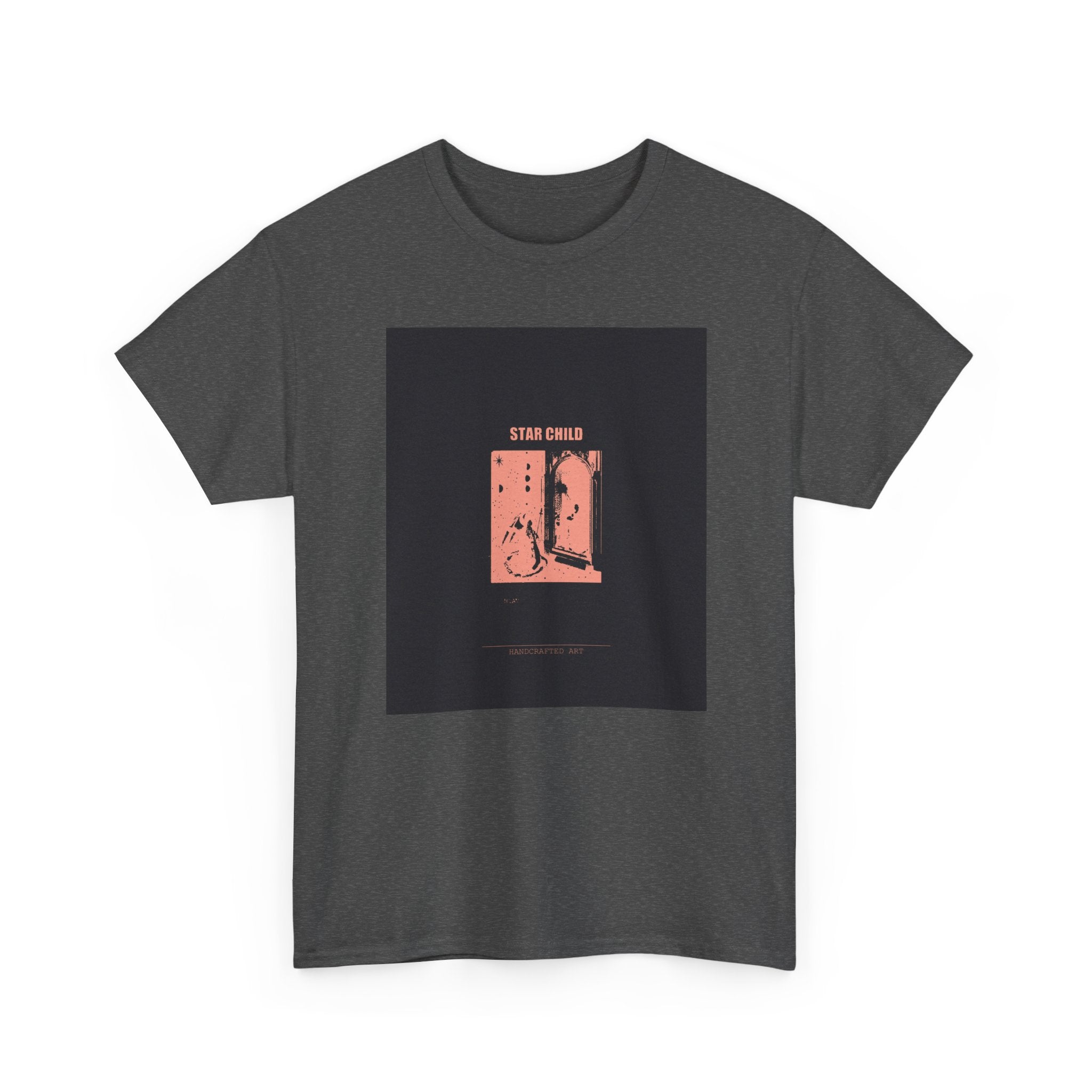 STAR CHILD Coral Duotone Screen Print Graphic Tee