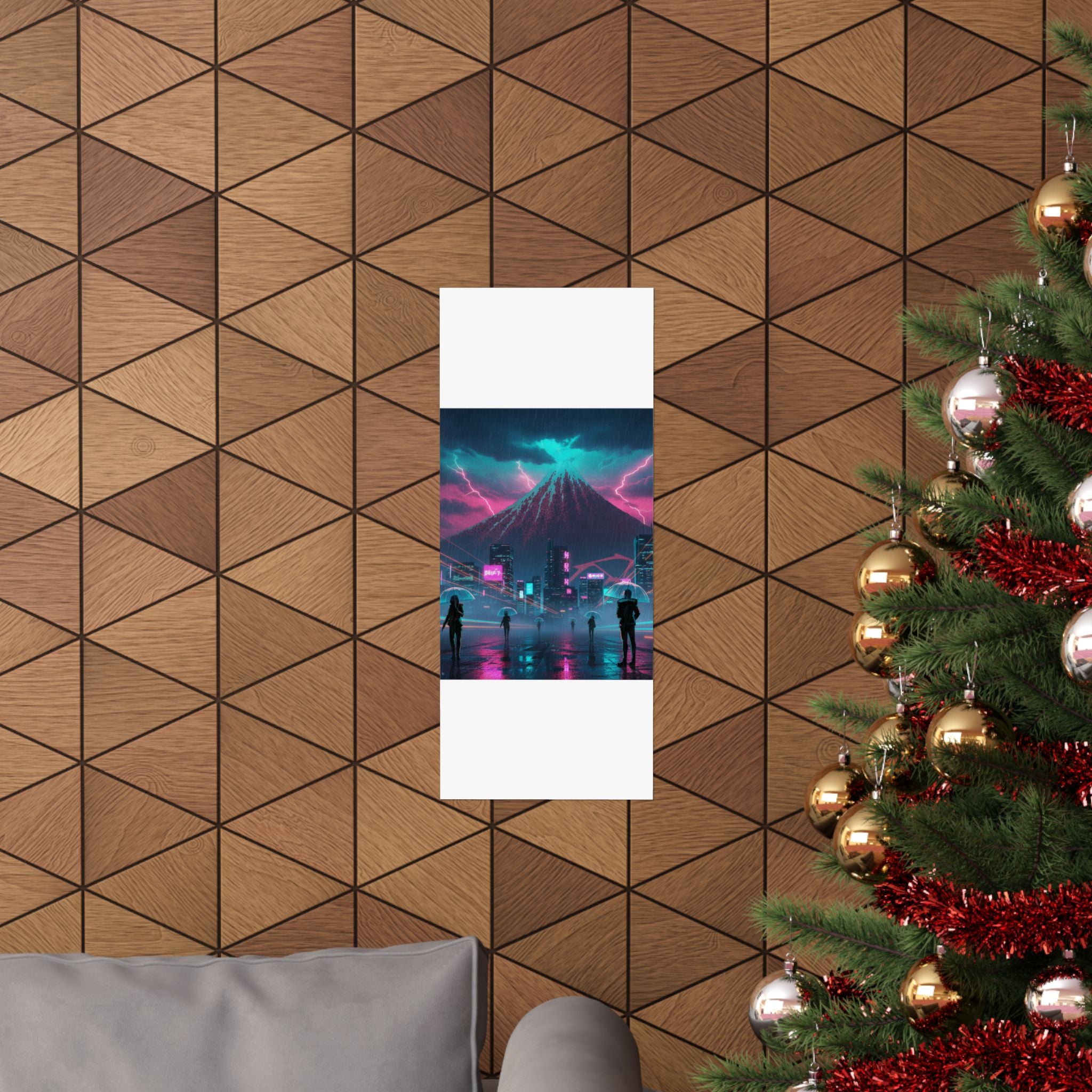 Neon Noir — Storm Below Mount Fuji (Sanka No Haku U), From The Series Thirty-Six Views Of Mo — Matte Poster