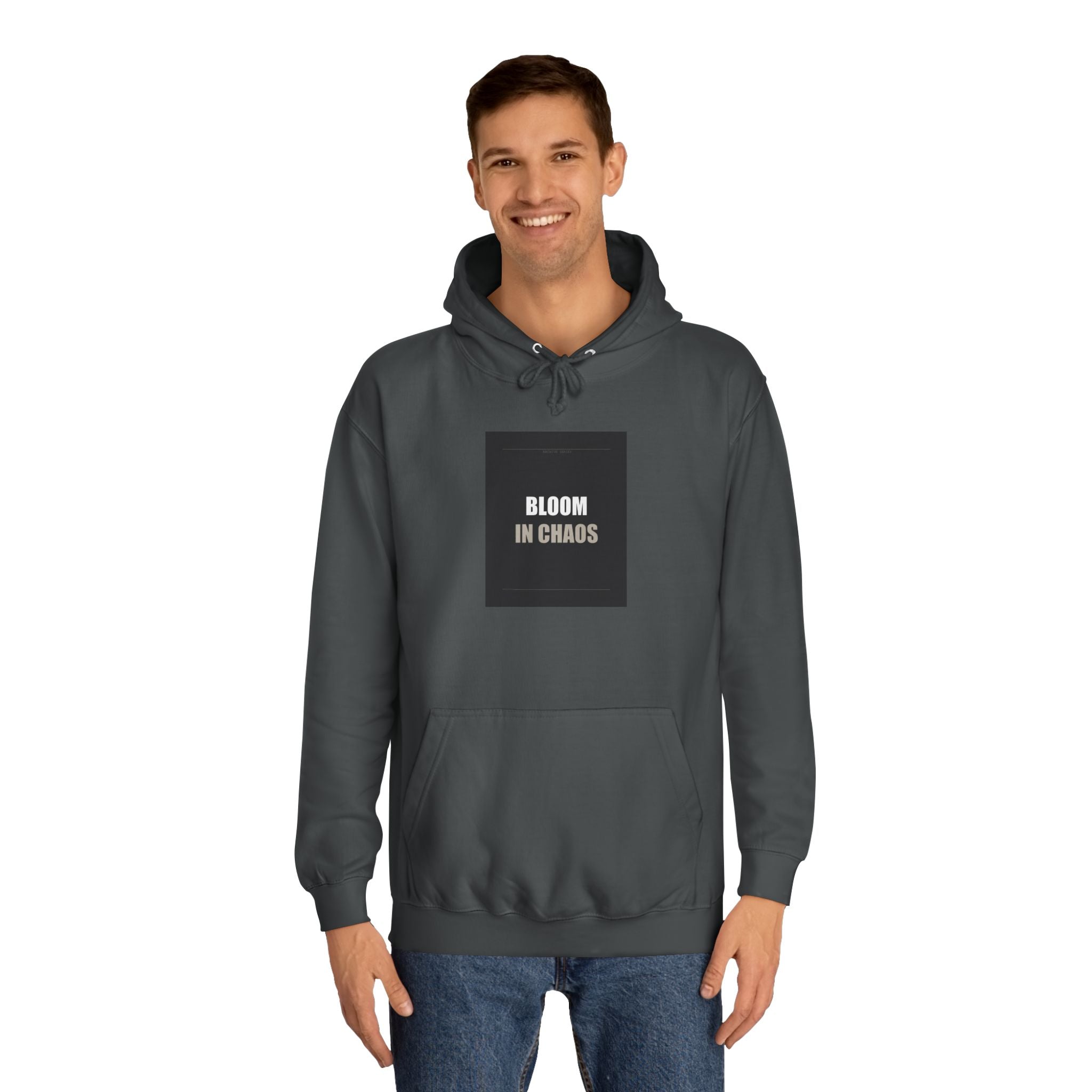 Bloom In Chaos Bold Typography Statement Hoodie