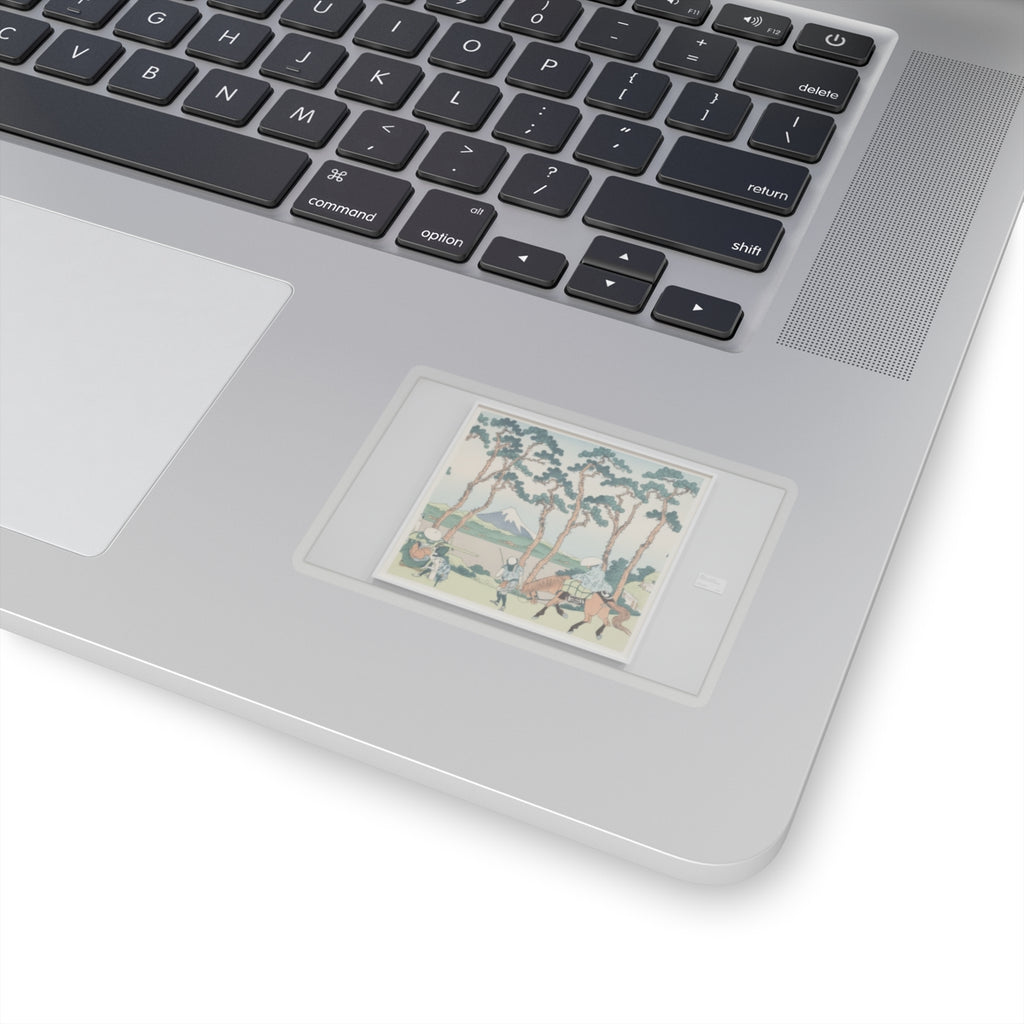 Watercolor — Hodogaya On The Tōkaidō (Tōkaidō Hodogaya), From The Series Thirty-Six Views Of  — Kiss-Cut Sticker