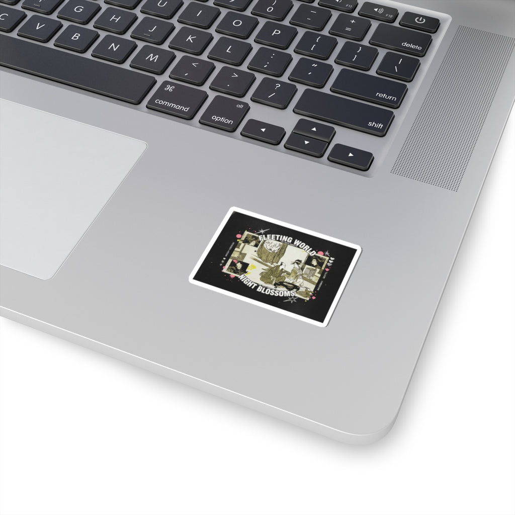 Streetwear Collage — Courtesan With Client Before A Tokonoma Alcove — Kiss-Cut Sticker
