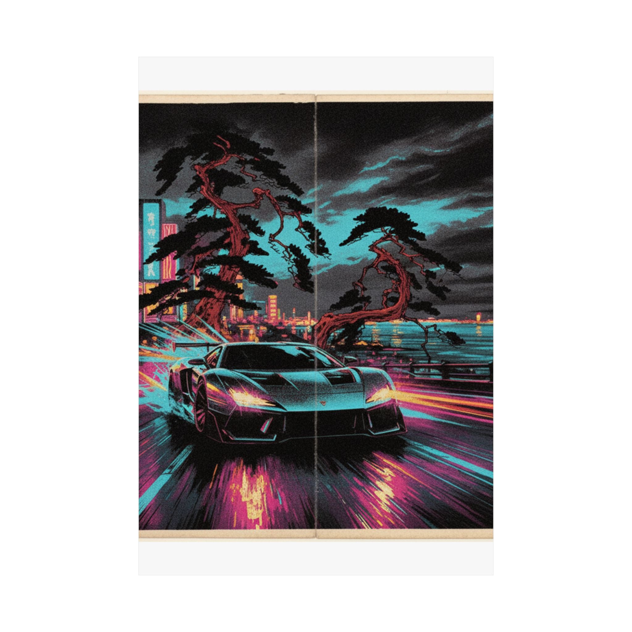 Fast Furious — Shinagawa Hakkei Zaka — Matte Poster