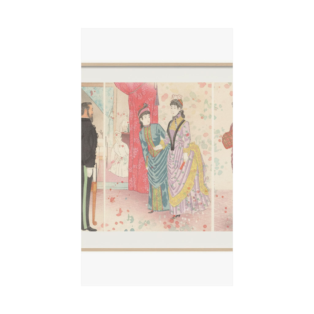 Watercolor — Illustration Of The Empress Visiting A Field Hospital [In Hiroshima] (Yasen Byōi — Matte Poster