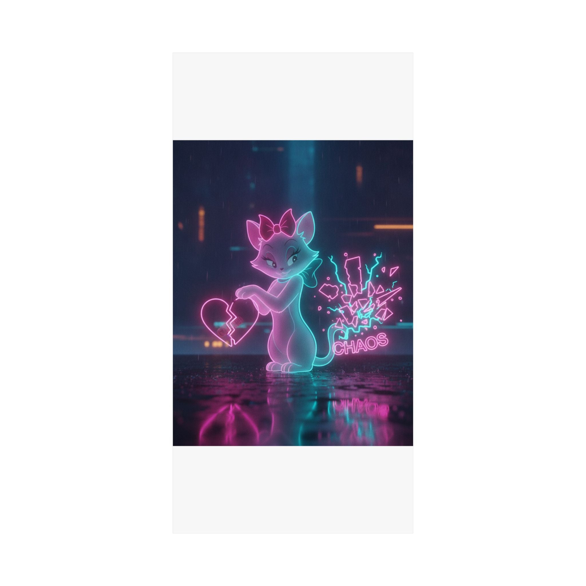 Neon Noir — Cat — Matte Poster