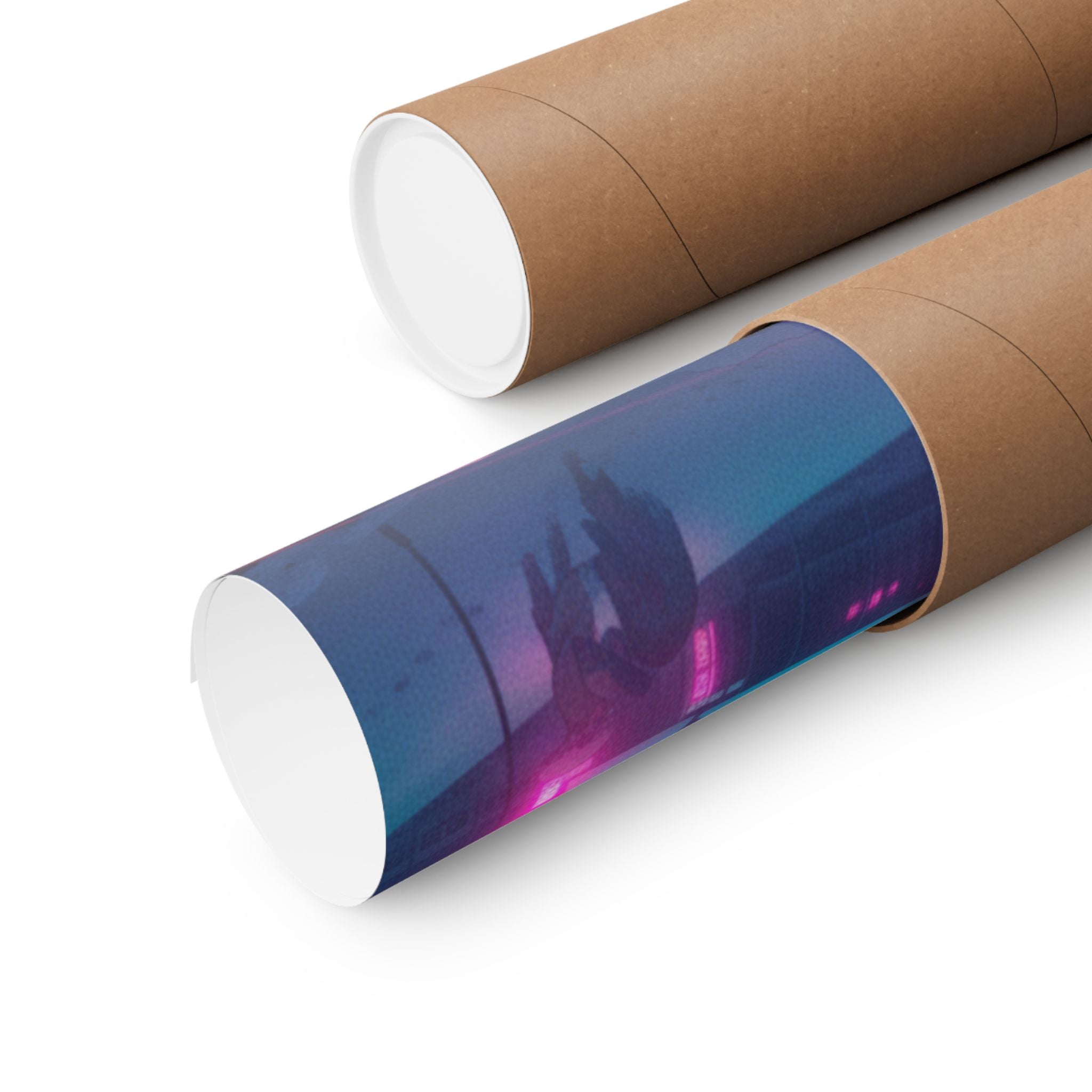 Neon Noir — Evening Snow — Matte Poster