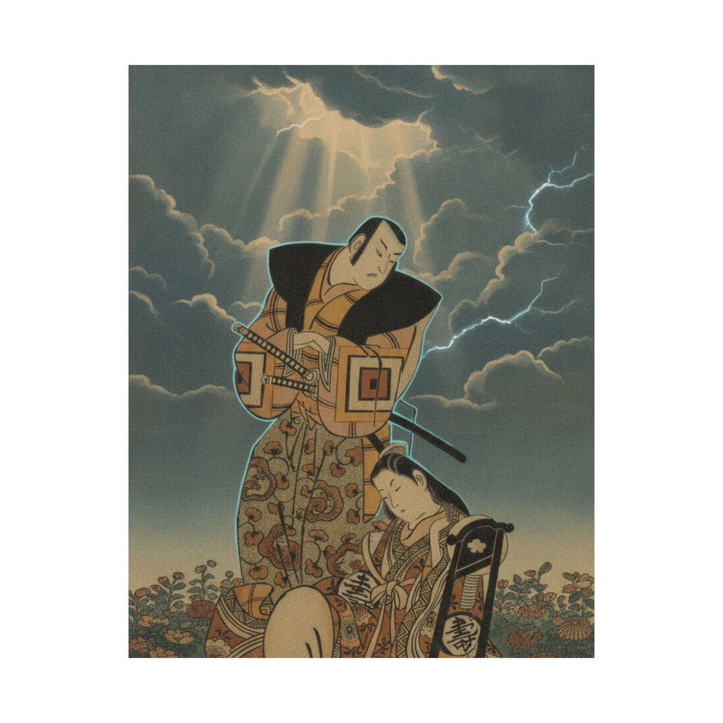 Dramatic Storm — The Actor, Ichikawa Danjuro I, 1660–1704 As A Woman In Unidentified Role — Matte Poster