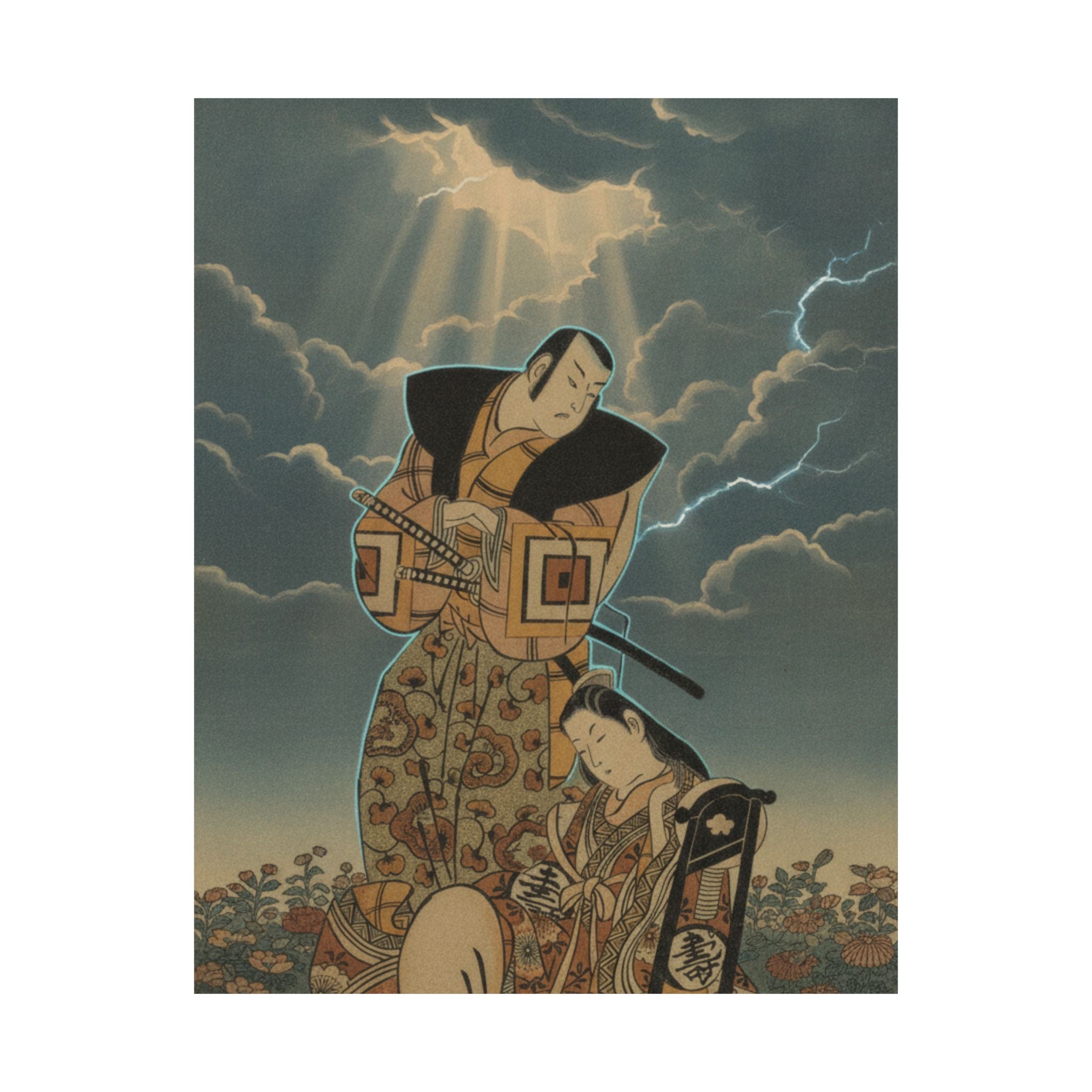 Dramatic Storm — The Actor, Ichikawa Danjuro I, 1660–1704 As A Woman In Unidentified Role — Matte Poster