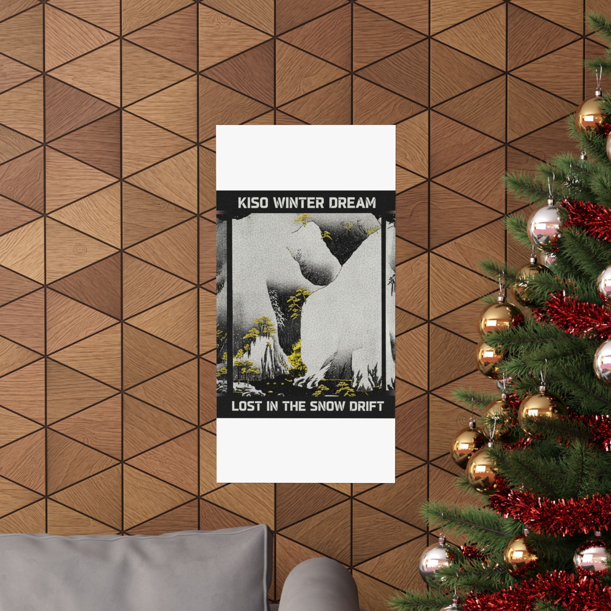 Streetwear Collage — Kiso Gorge In The Snow — Matte Poster