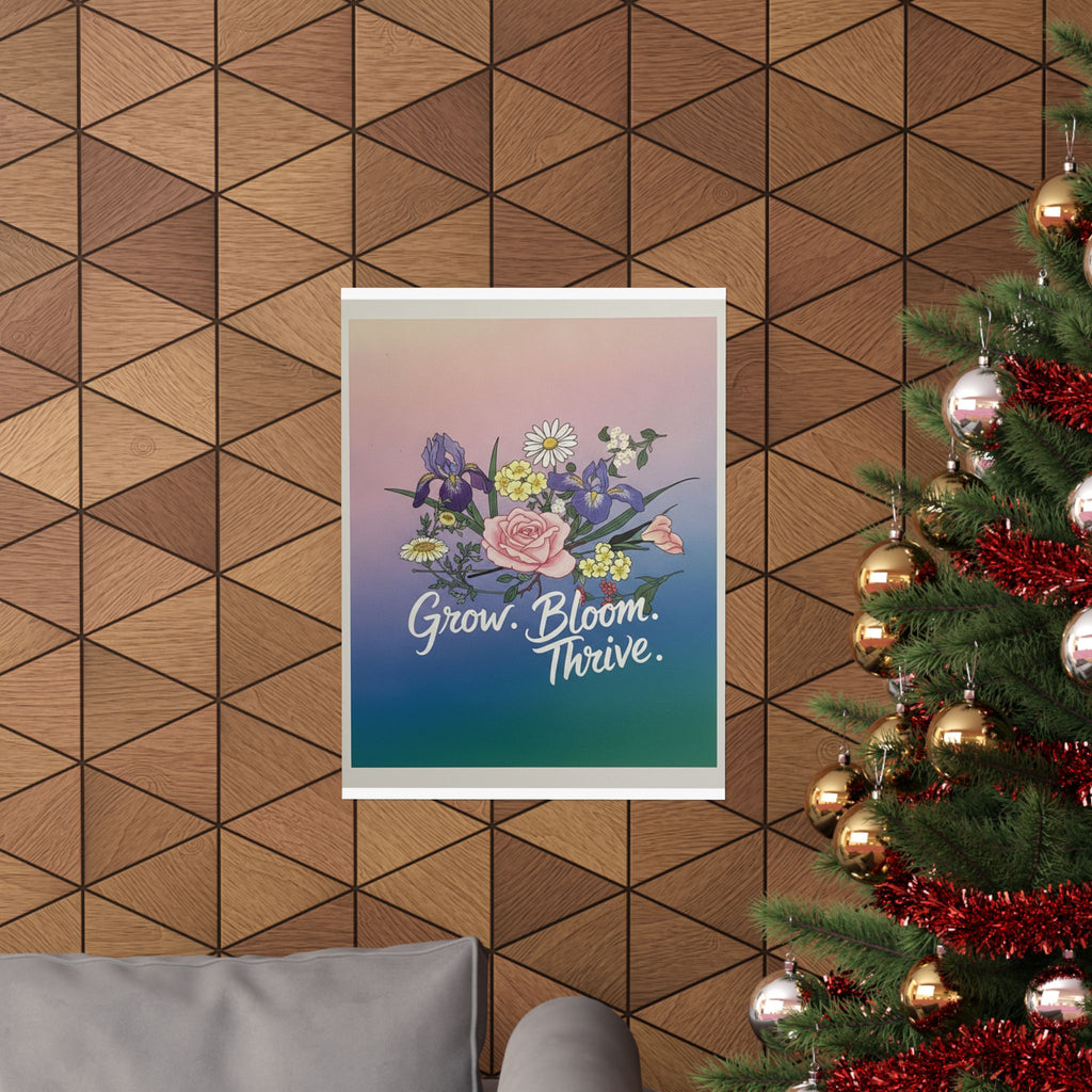 Affirmation — Rose, Iris, Primrose And Daisy — Matte Poster