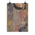 Celestial — Young Lady And Iris Garden — Matte Poster