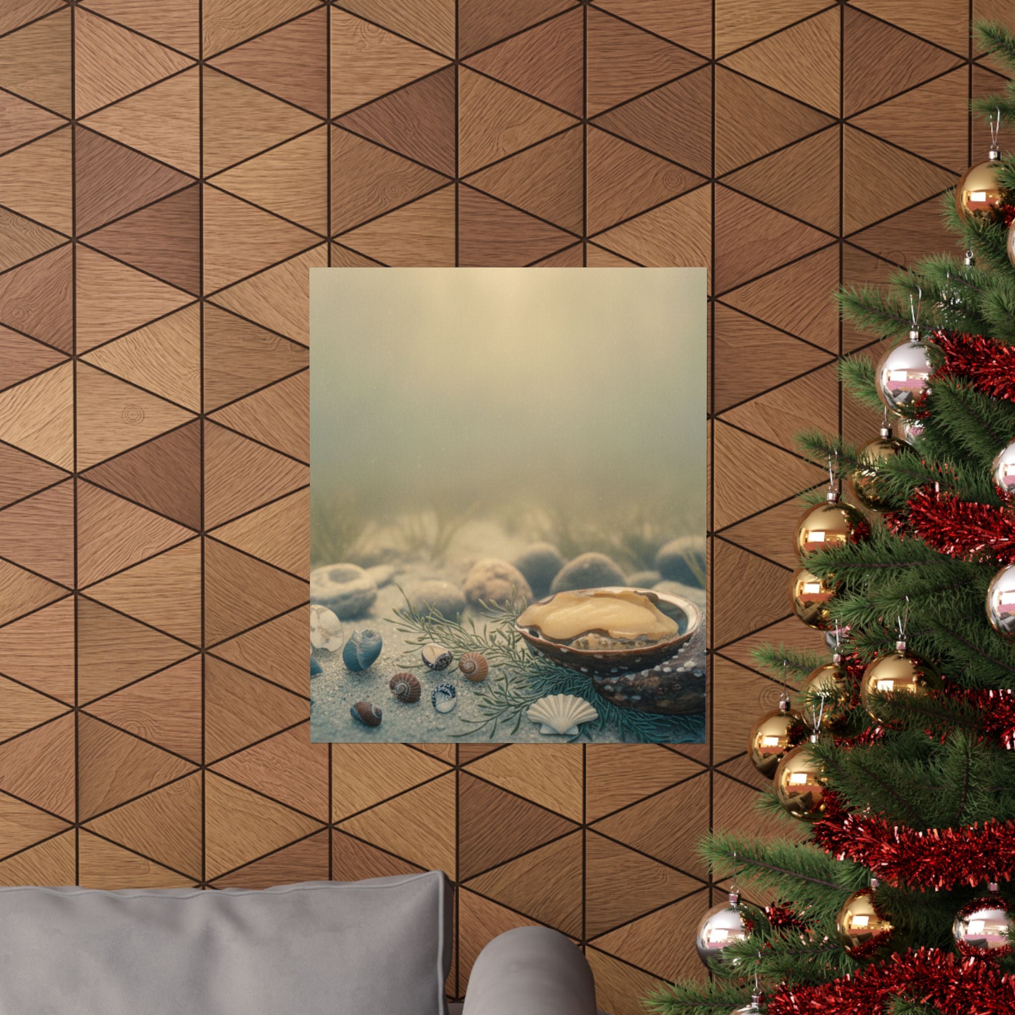 Scenic Nature — Shells Under Water — Matte Poster