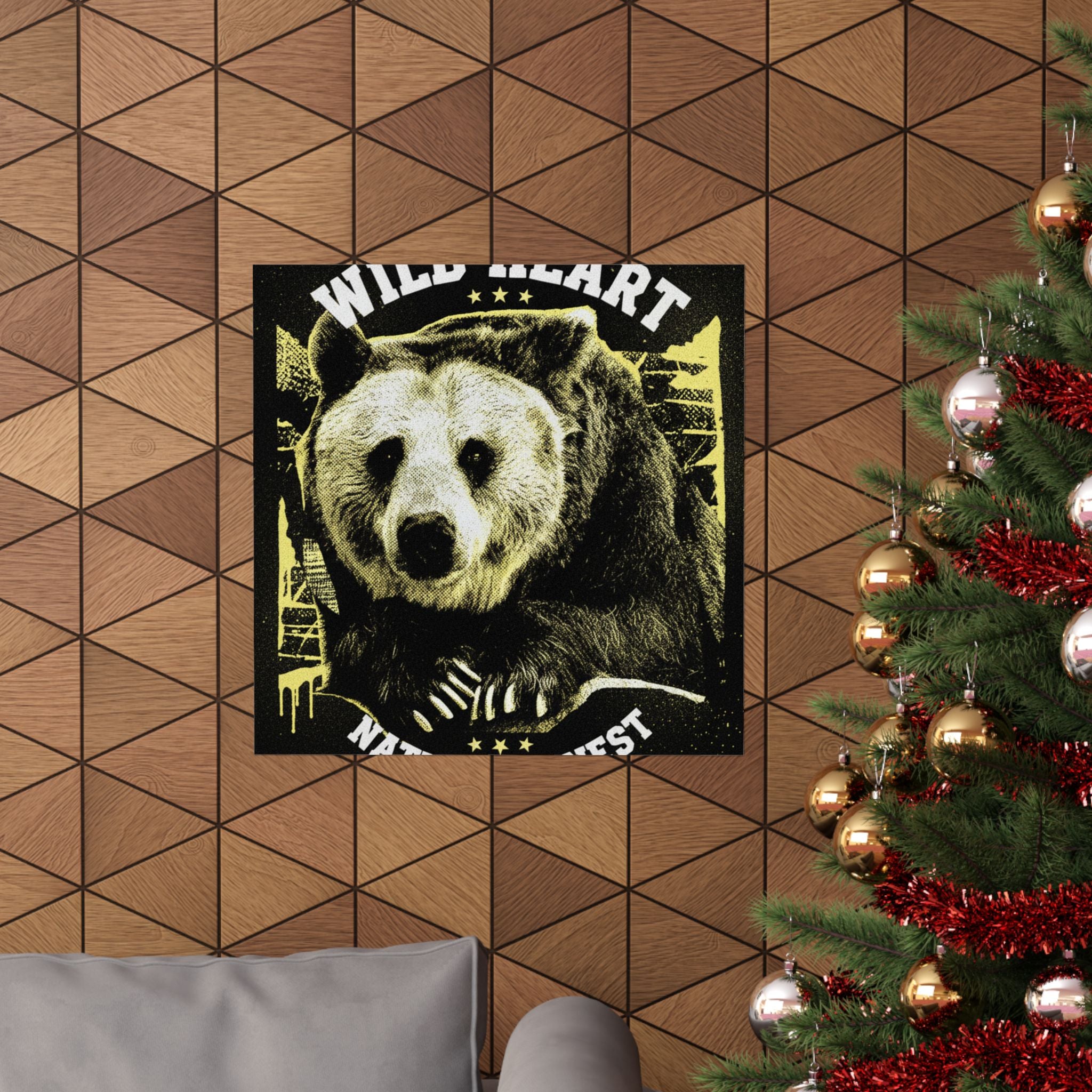 Streetwear Collage — Bear — Matte Poster