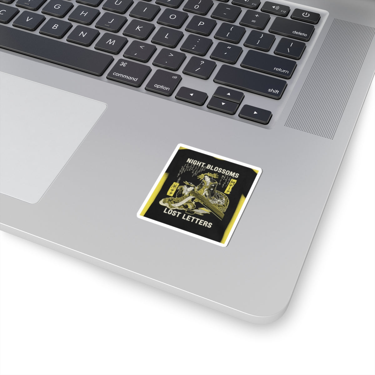 Streetwear Collage — Two Courtesans, One Playing A Koto (Harp) And The Other Reading A Letter — Kiss-Cut Sticker