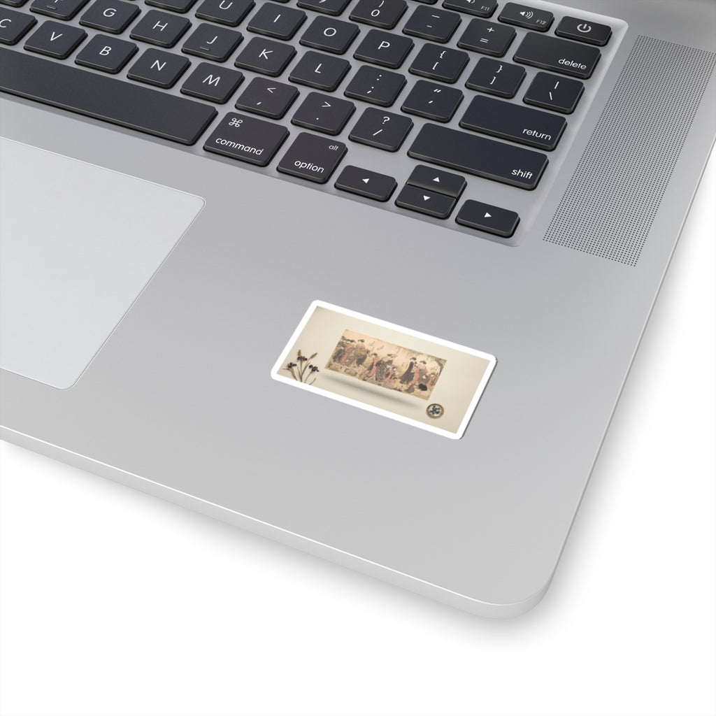 Product Marketing — Courtesans In An Iris Garden — Kiss-Cut Sticker
