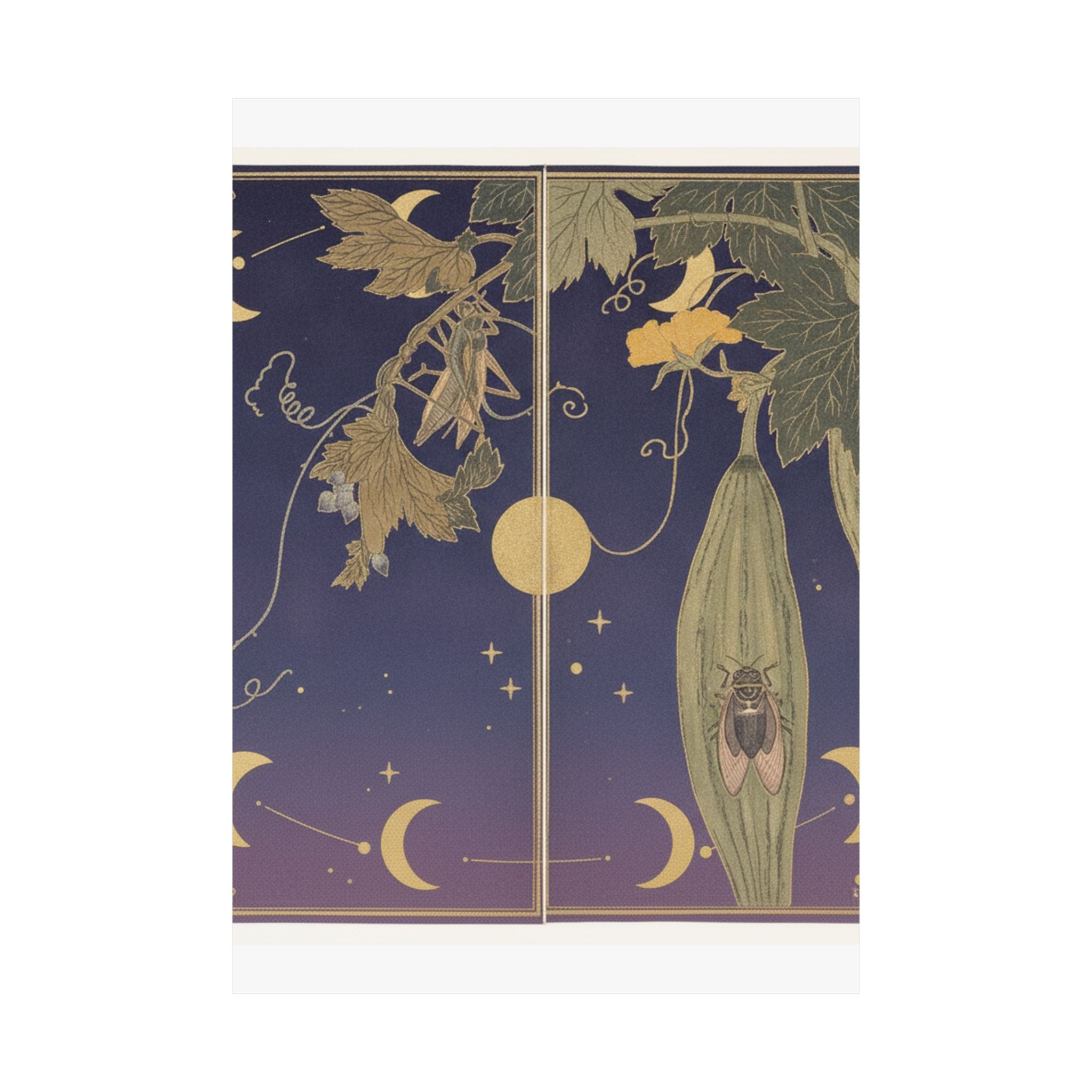 Celestial — Grasshopper (Kirigirisu); Cicada (Semi), From The Picture Book Of Crawling Creat — Matte Poster