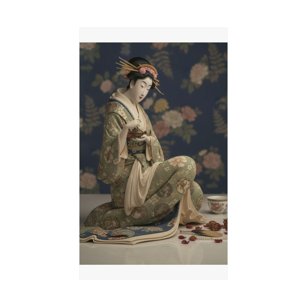 Product Marketing — Konosato Of Takeya Seated, Holding An Incense Burner — Matte Poster
