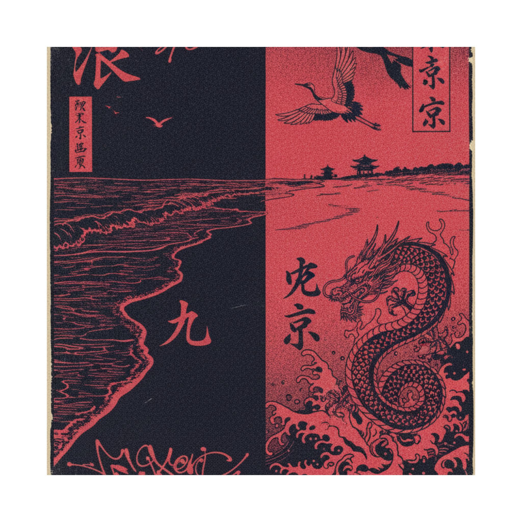Japanese Street — Beach — Matte Poster