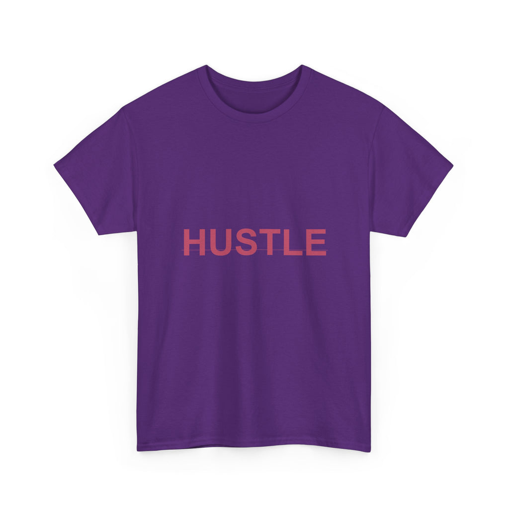 HUSTLE Bold Crimson Minimal Typography Graphic Tee