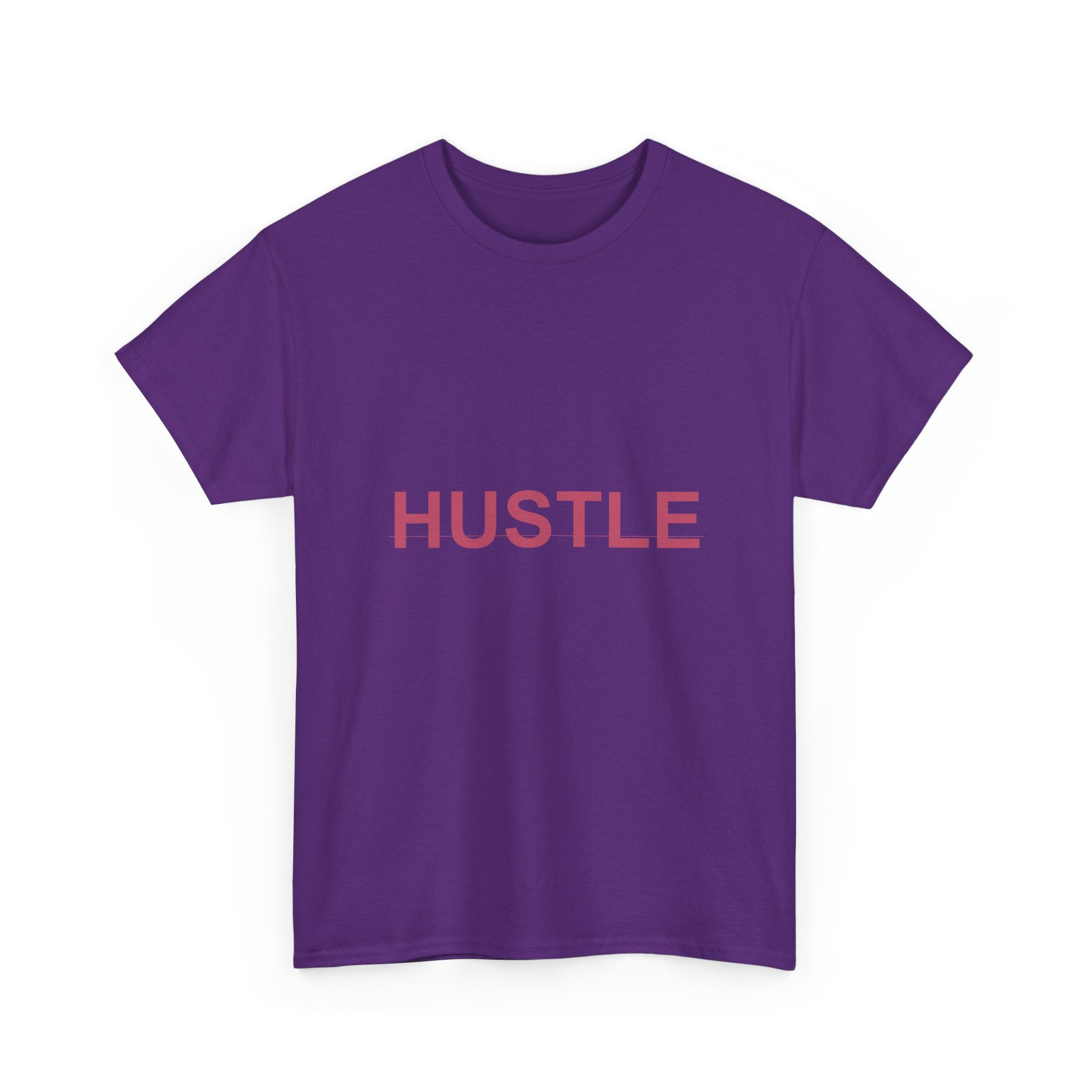 HUSTLE Bold Crimson Minimal Typography Graphic Tee