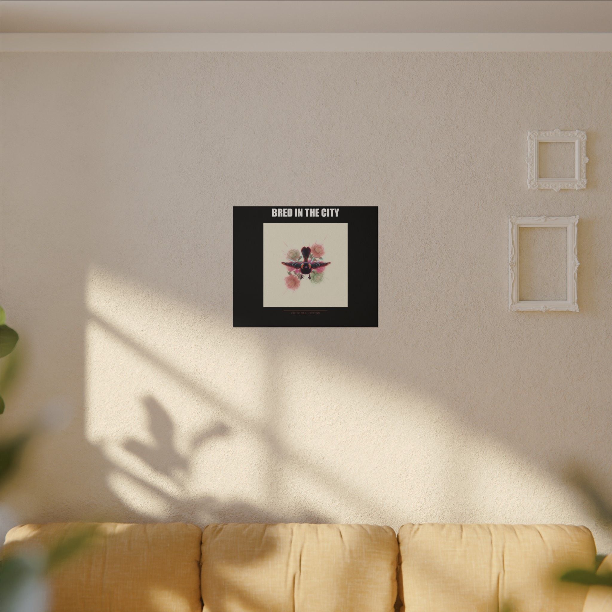 BRED IN THE CITY Flying Bird & Roses Matte Canvas